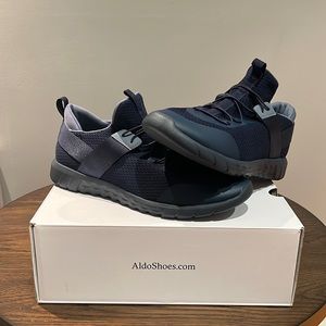 comfortable sports sneakers, Aldo brand, navy blue.  New
